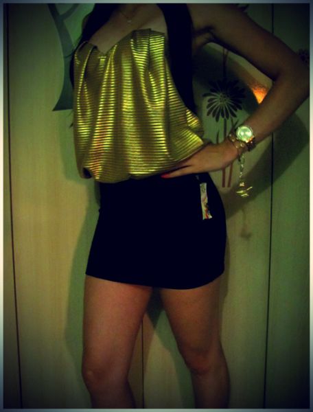Vestido Tomara que Caia Dourado